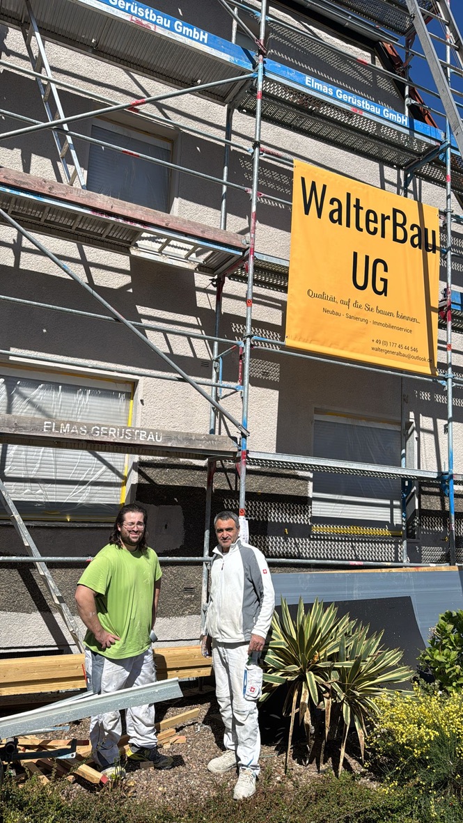 Mitarbeiter der Walter Bau UG auf einer Baustelle im Ruhrgebiet